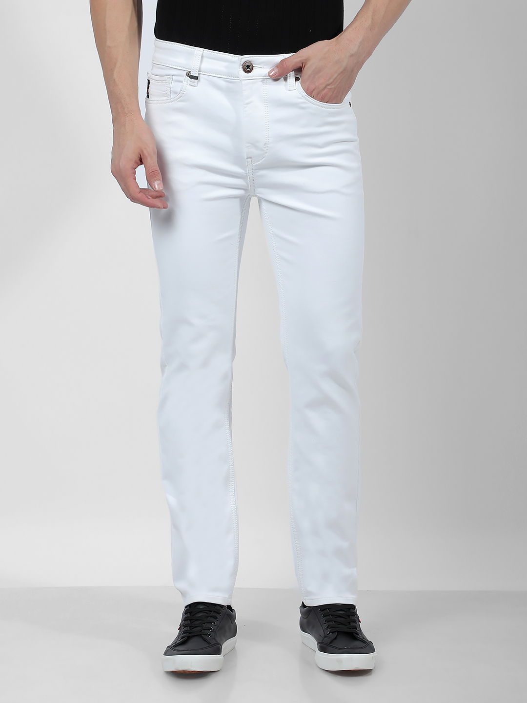 Numero Uno Men Faded White Jeans